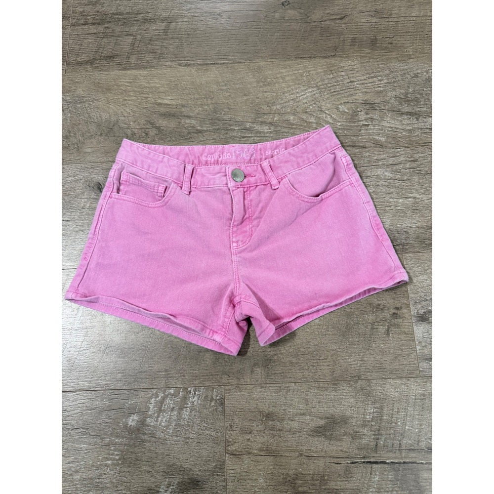 Gap Kids 1969 Shortie Pink Denim Shorts Girls Size 12 Regular Adjustable Waist